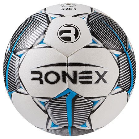М'яч футбольний Grippy Ronex RX-33, срібло/блакитний. Знижка від 50 шт.