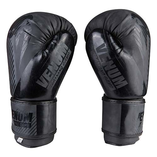 Боксерські рукавички Venum, матовий DX-2955, 8oz,10oz,12oz, чорний.