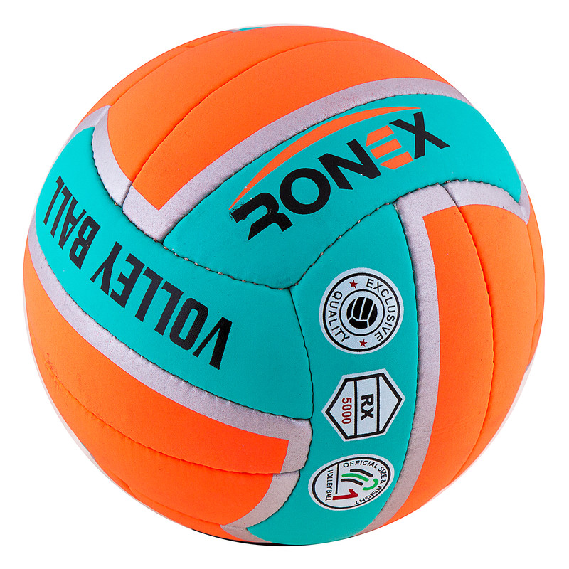 М'яч волейбольний Ronex Orange/Green Cordly. Знижка на ящик.