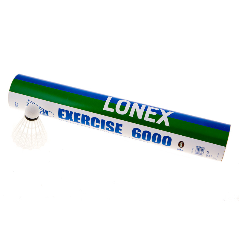 Волани Lonex Exercise 6000, нейлон, білий, 12шт