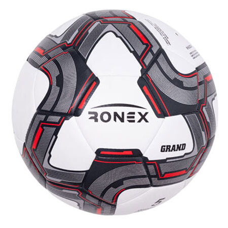 М'яч футбольний гібридний Ronex Grand, сірий. Знижки.