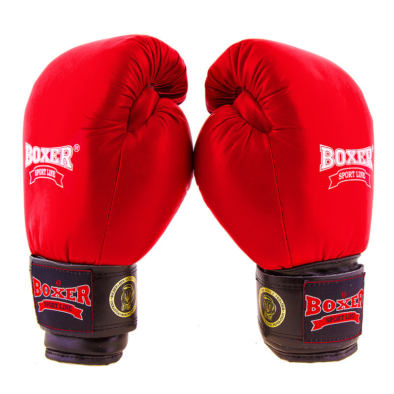Боксерські рукавички Boxer Profi ФБУ, 10 oz, червоний.