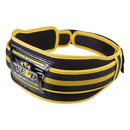 Пояс атлетичний VELO Polyfoam 4", жовто-чорний, розміри L, XL, VLS-22