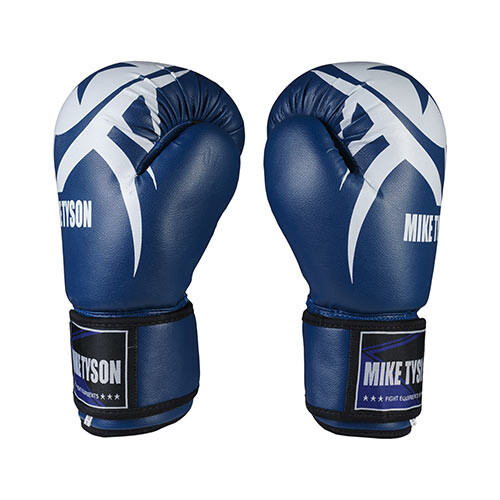Боксерські рукавички Mike Tyson, PVC, 8oz, 10oz, 12oz, синій.
