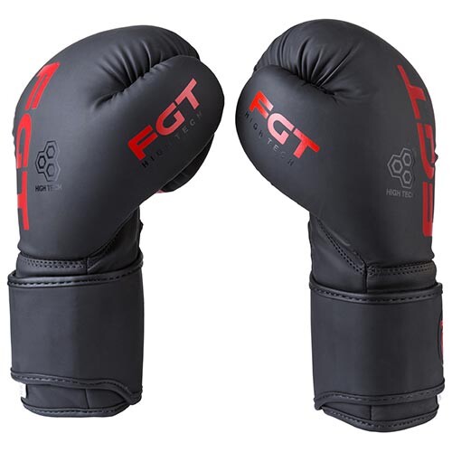Боксерські рукавички FGT 2171, Flex, 10oz, 12oz, чорний/червоний