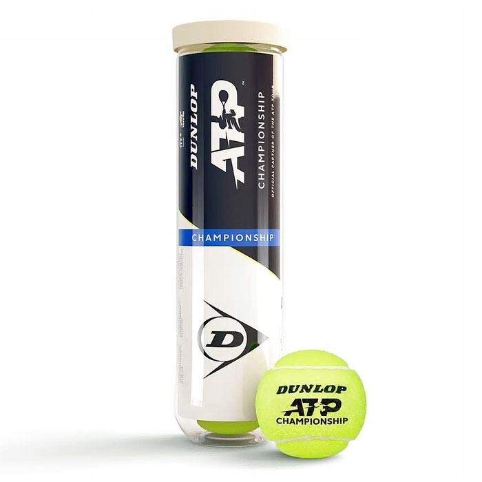М'яч тенісний Dunlop ATP CHAMPIONSHIP, 3шт, пластик банка