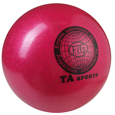 М'яч гімнастичний TA SPORT, 400 грам, 19 см, малиновий.