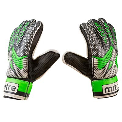 Воротарські рукавички Latex Foam MITRE, зелений, розміри 6, 7, 8, 9.