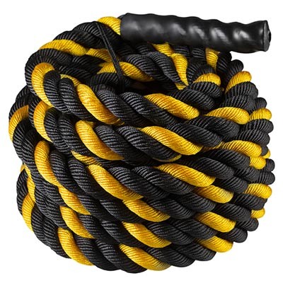Канат для кросфіту, чорний/жовтий, L=9m, D=3,8cm.