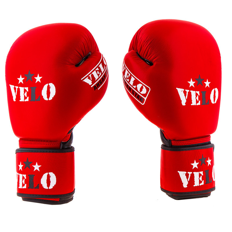 Боксерські рукавички Velo AIBA, шкіра, 10oz, червоний