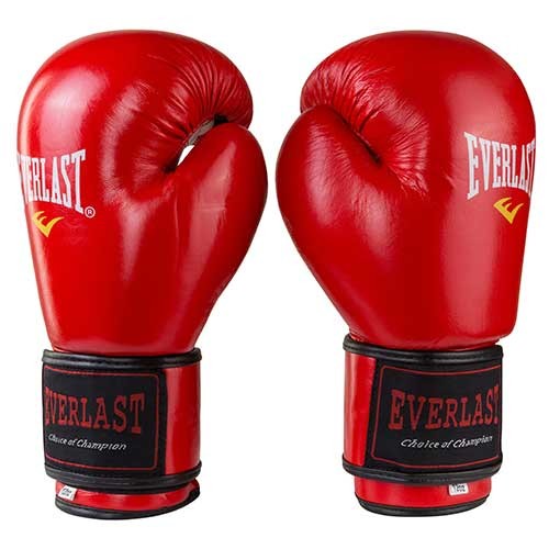 Боксерські рукавички Ever 3Strap, шкіра, 8oz, червоний.