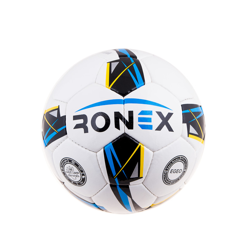М'яч футбольний DXN Ronex(JM), біло-синій. Знижка від 50 шт.