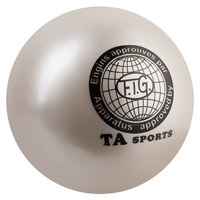 М'яч гімнастичний TA SPORT, 280 г, 16 см, гліттер, білий