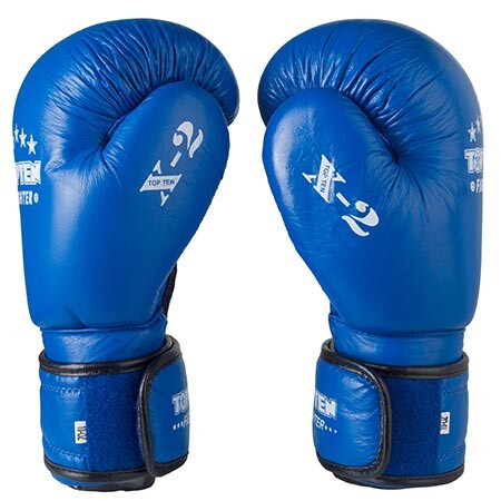 Боксерські рукавички TopTen X-2, шкіра, 8oz, синій