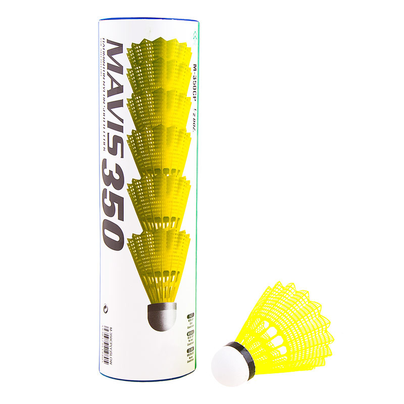 Волани Mavis Yonex 350, жовтий, нейлон, 6шт