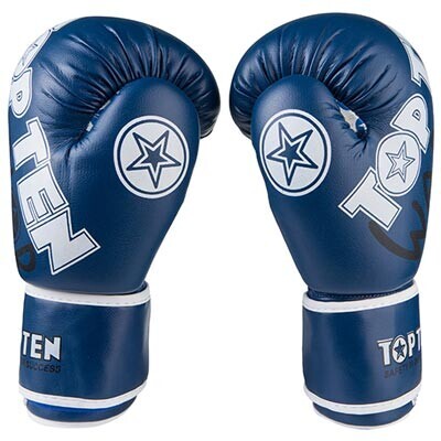 Боксерські рукавички TopTen WARRIOR, PVC, 4oz синій.