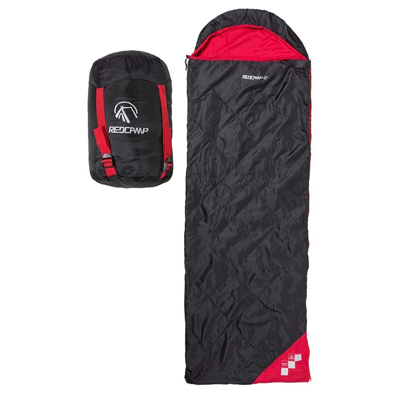 Спальник REDCAMP 1,3 кг, 210х75cm, капюшон, подушка, 150гр/м2.