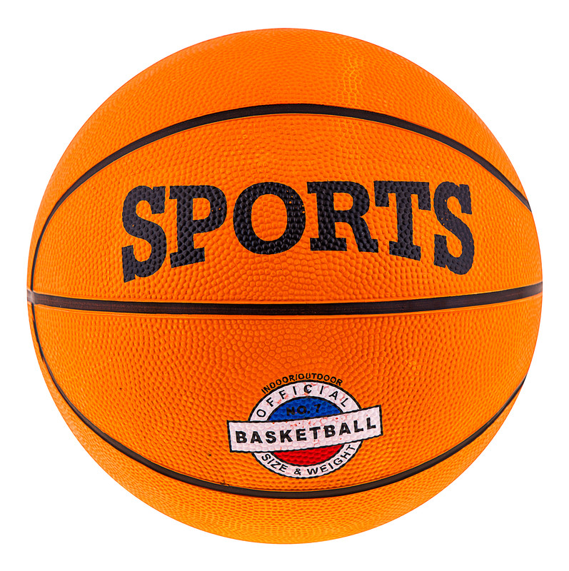 М'яч баскетбольний №7 гумовий, помаранчевий Sport, Molltern. Знижка від 50 шт.