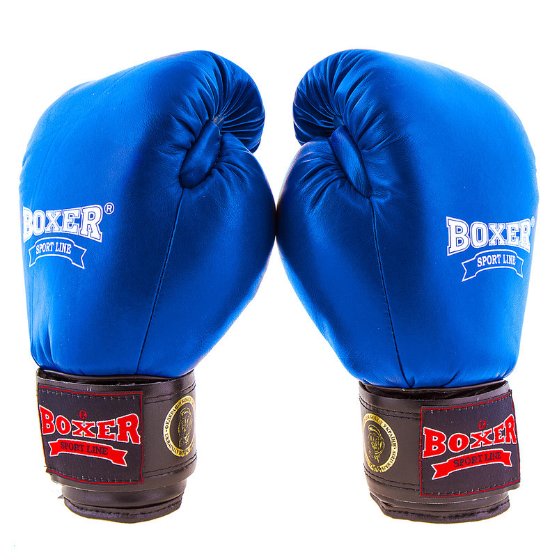 Боксерські рукавички Boxer Profi ФБУ, 10oz, синій