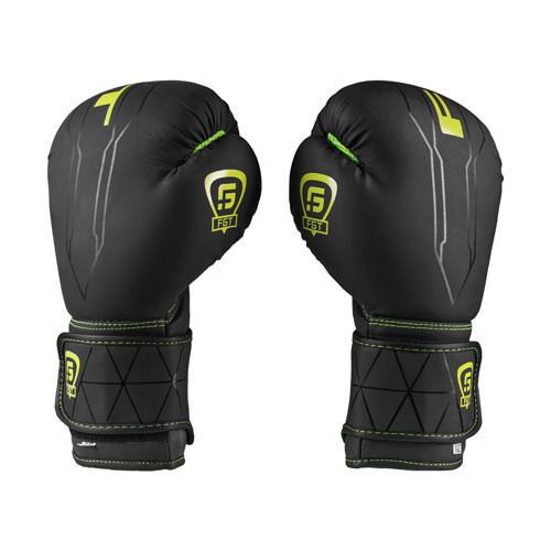 Боксерські рукавички FGT, 2320, 8oz, 10oz, 12oz, чорний/зелений.