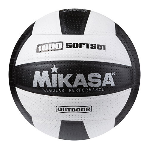 М'яч волейбольний Mikasa 1000 SoftSet, чорно/білий.  Знижка на ящик.