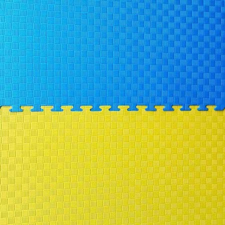 Мат "ластівчин хвіст" 1мх1мх30мм, жовто-синій. 