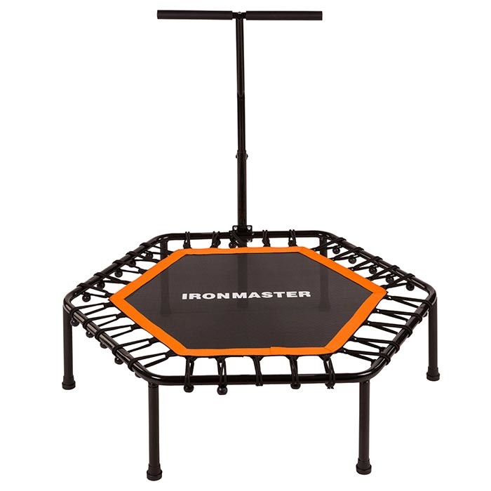 Фітнес батут із ручкою, 40" (101см) IronMaster, чорний.