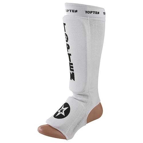 Захист ноги TopTen, поліестер, еластан, білий, липучка, розмір S, M, L, XL.