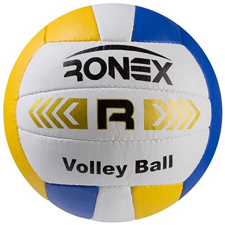 М'яч волейбольний Ronex Orignal Grippy "R" жовтий/білий/синій. Знижка на ящик.