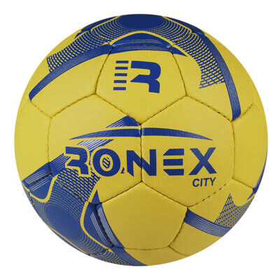 М'яч футбольний Grippy Ronex City жовтий/синій. Знижка від 50 шт.