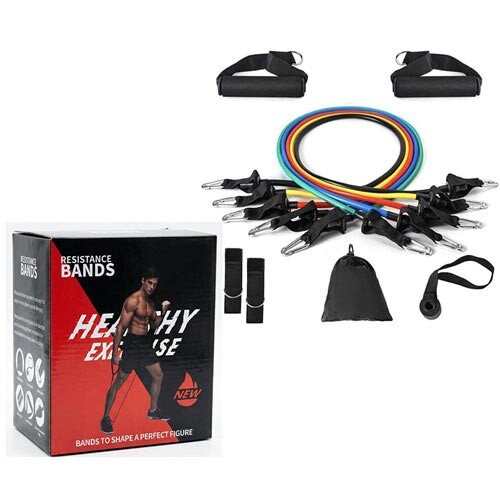 Еспандер трубчастий, багатофункціональний, 5 джгутів, Resistance bands.