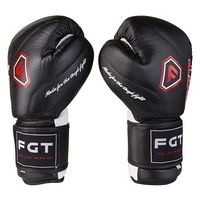 Боксерські рукавички FGT, Cristal, 8oz, 10oz, 12oz, чорний. Розпродаж! Останні!