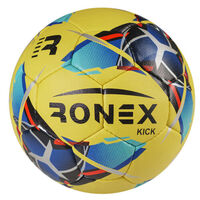 М'яч футбольний №4 Ronex Kick, жовтий. Знижка на ящик.
