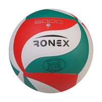 М'яч волейбольний Ronex 6000PU, червоний/білий/зелений. Знижка на ящик.