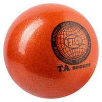 М'яч гімнастичний TA SPORT, 400 г, 19 см, гліттер, помаранчевий.