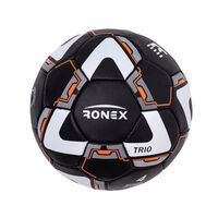 М'яч футбольний №4 Ronex Grippy TRIO чорний. Знижка на ящик.