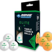 Шарики для настольного тенниса Donic Elite * ball 40+, 6 шт, белый + оранж.
