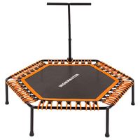 Фітнес батут з ручкою, 50" (126см) IronMaster, оранжевий/чорний.