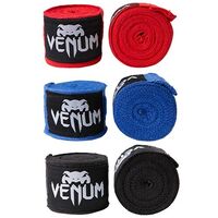 Бинт боксерський 4м, Venum, пара, чорний, червоний, синій