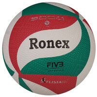 М'яч волейбольний Ronex 5000PU, червоний/білий/зелений. Знижка на ящик.
