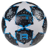 М'яч футбольний Grippy Ronex AD/F5, чорний/синій. Знижка від 50 шт.