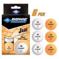 Шарики для настольного тенниса Donic Jade ball 40+, 6 шт, белый+оранж.