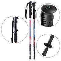 Палиця трекінгова Trekking, антишок, компас, Lmax = 135cm.  Розпродаж!