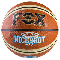 М'яч баскетбольний №7 гумовий, FOX NiceShot, коричневий зі смужкою. Знижка від 1 ящ.