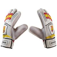 Воротарські рукавички Latex Foam FC BARCA, біло-жовтий, розмір 5, 6, 7, 8, 9.