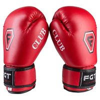 Боксерські рукавички CLUB FGT, Flex, 6oz, 8oz, червоний.